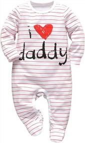 img 4 attached to Adorable KuKitty Baby Boys & Girls Romper With Letter Print Jumpsuit!
