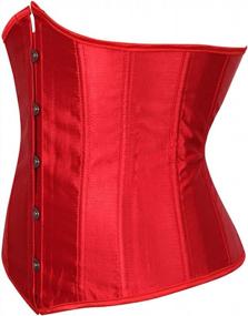 img 2 attached to Flaunt Your Curves With Plus Size Black Underbust Corset Top - Fashionable Waist Trainer And Bustier