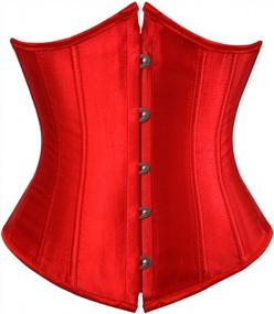 img 4 attached to Flaunt Your Curves With Plus Size Black Underbust Corset Top - Fashionable Waist Trainer And Bustier