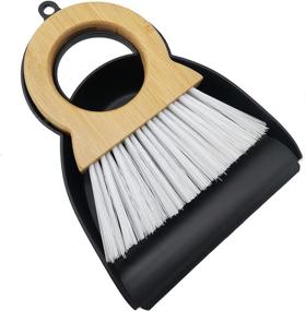 img 2 attached to 🧹 Xifando Mini Broom and Dustpan Set - Small Broom with Wooden Handle for Housekeeping, Desktop Sweeping, Keyboard Cleaning Brush, and Small Hair Sweeping Broom - Combination Mini Dustpan and Broom for Improved Cleaning