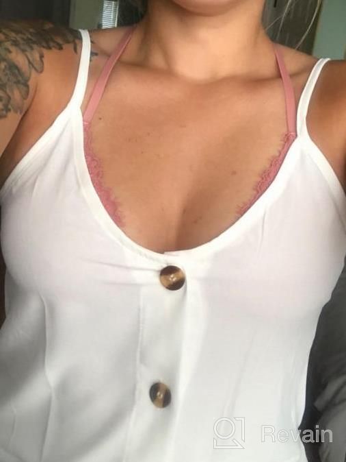 img 1 attached to Chic And Comfortable: BLENCOT Women'S Loose Strappy Tank Tops With Button-Down V Neck review by Amanda Hall