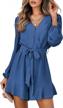 women's long sleeve wrap front rompers jumpsuits fall vacation outfits night out logo