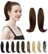 12 inch claw clip-in ponytail hair extensions for women - natural looking synthetic hair pieces for daily use. logo