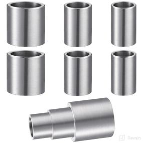 img 4 attached to Hotop 6 Pieces Thick Reducing Bushing Adapters for Bench Grinding/Sanding Wheels - Id 1/2 inch, Od 5/8 inch, 3/4-1 inch - Steel Reducer