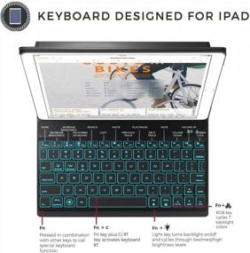 img 3 attached to IPad Keyboard Case For New 2018 IPad, 2017 IPad, IPad Pro 9.7, IPad Air 1 And 2 - BT Backlit Detachable Quiet Keyboard - Slim Leather Folio Cover - 7 Color Backlight - Apple Tablet