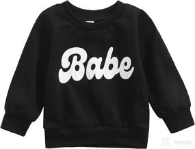 img 4 attached to Toddler Pullover Printed Sweatshirt Clothes Apparel & Accessories Baby Girls made as Clothing