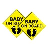 2pcs baby on board sticker car decals - waterproof, self-adhesive & easy to install! logo