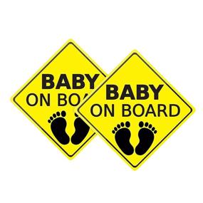 img 4 attached to 2Pcs Baby On Board Sticker Car Decals - Waterproof, Self-Adhesive & Easy To Install!