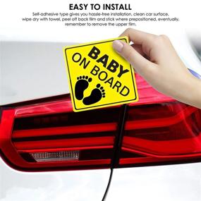 img 2 attached to 2Pcs Baby On Board Sticker Car Decals - Waterproof, Self-Adhesive & Easy To Install!