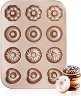 nonstick 12-cavity donut baking pan by beasea, carbon steel mini donut mold for bagels and baking tray - ideal donut mold for homemade doughnuts and pastries логотип