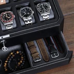 img 1 attached to Organize Your Timepieces In Style With Rothwell'S Luxury Leather Watch Box