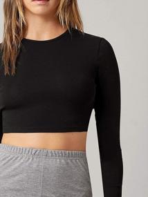 img 1 attached to Flaunt Your Style With Verdusa'S Women'S Basic Fitted Crop Top Tee Shirt