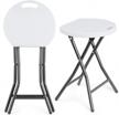 lightweight and durable: 5rcom set of 2 portable folding stools with heavy-duty steel frame logo