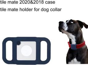 img 3 attached to 🌙 Midnight Blue Claiol Silicone Case for Tile Mate (2020 & 2018) - Enhanced Protection for Pet Collar or Dog Collar