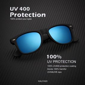 img 1 attached to Get Stylish UV Protection With Polarized Sunglasses For Men And Women - 3 Pack With Colored Mirror Lens And Matte Finish