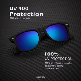 img 2 attached to Get Stylish UV Protection With Polarized Sunglasses For Men And Women - 3 Pack With Colored Mirror Lens And Matte Finish