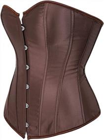 img 3 attached to Classic Lace-Up Grebrafan Corset Waist Cincher Bustier Top