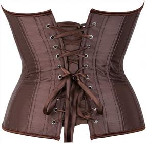 img 2 attached to Classic Lace-Up Grebrafan Corset Waist Cincher Bustier Top