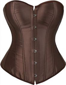 img 4 attached to Classic Lace-Up Grebrafan Corset Waist Cincher Bustier Top