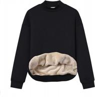 women's winter thermal sherpa fleece lined pullover sweatshirts - duyang casual mock neck sweatshirt logo