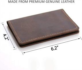 img 2 attached to Handmade Vintage Brown Leather Cover For 3.5" X 5.5" Notebooks - Perfect For Field Notes And Moleskine Cahier - Enhanced Search Engine Optimization