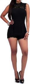 img 2 attached to Women'S Long Sleeve Flowy Summer Romper Sexy V Neck Ruffle Boho Chiffon Jumpsuit Shorts