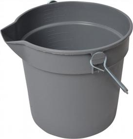 img 1 attached to 10 Quart Janico 1210GY Plastic Commercial Utility Pail, Round, 1 Piece