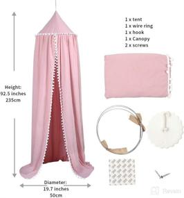 img 3 attached to 👑 Pink Uaugh Crib Canopy: Enhance Your Baby's Bed with a Princess Bed Canopy