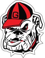 pqzqmq georgia bulldog head decal stickers: perfect for walls, cars, tablets, laptops, macbook & ipad! логотип