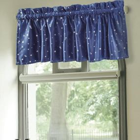 img 3 attached to ZHH Navy Blue Star Pattern Valance Curtain - 54X18 Inches Blackout Cafe Curtain For Elegant Window Dressing, 1 Piece Set