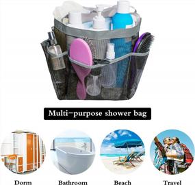 img 1 attached to 2-Pack Portable Mesh Shower Caddy: 8 Pockets, Quick Dry & Waterproof For Dorms!