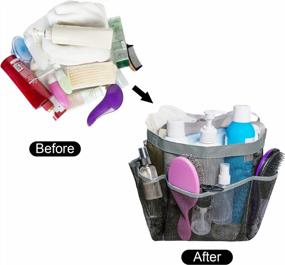 img 2 attached to 2-Pack Portable Mesh Shower Caddy: 8 Pockets, Quick Dry & Waterproof For Dorms!