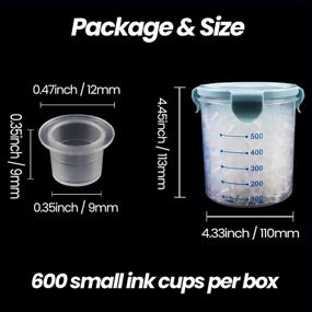 img 3 attached to 🖌️ Inartato Permanent Tattooing Accessories - Small Size (600 Pieces)