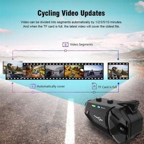 img 2 attached to 📷 1080P Motorcycle Camera Helmet Bluetooth Headset with 6-Way Intercom, FreedConn R1 Plus - Motorcycle Dash Cam with FM/Bluetooth 5.0/64G TF Card/2-in-1 Mic/IP65