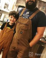 img 1 attached to Brown Bib Overalls 👖 for Boys Size 3T-10 by GRANDWISH review by Tiarik Gonzalez