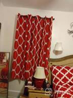img 1 attached to Red Melodieux Moroccan Style Grommet Curtains - 42X84 Inches - Thermal Insulated And Room Darkening Blackout - Set Of 2 Panels For Living Room review by Troy Tec