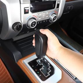 img 2 attached to 🔲 Matte Blackout Gear Shifter Knob Cover for Toyota Tundra 2014-2021 - CHEAYAR Car Accessories (1 Piece)