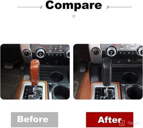 img 3 attached to 🔲 Matte Blackout Gear Shifter Knob Cover for Toyota Tundra 2014-2021 - CHEAYAR Car Accessories (1 Piece)