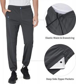 img 2 attached to Men'S Lightweight Summer Workout Running Sport Pants Casual Beach Jogger Trousers For Men