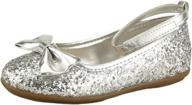 👠 doll maker metallic glitter strap flats for girls' shoes логотип