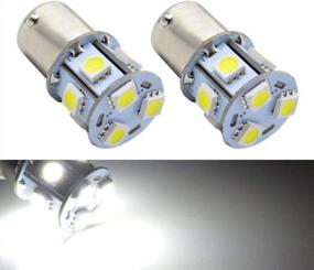img 4 attached to Upgrade Your Car Lighting With Ruiandsion 2Pcs 1156 BA15S LED Bulbs - Super Bright White, 6-30V And 5050 9SMD Technology!