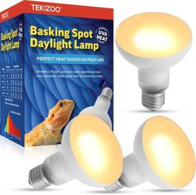 img 4 attached to 🔥 TEKIZOO Reptile Heat Lamp: UVA Basking Daylight Spot Bulb 100W (3 Pack) for Amphibians, Lizards, Tortoises, and Bearded Dragons