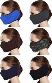 img 4 attached to Ultimate Comfort and Style: Multicoloured Men's Breathable Balaclavas with Earmuffs - A Must-Have Accessory!