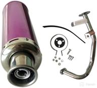 new! high performance exhaust system muffler for gy6 139qmb qmb139 1p39qmb 4 stroke 50cc 150cc scooters (50cc replacement parts logo