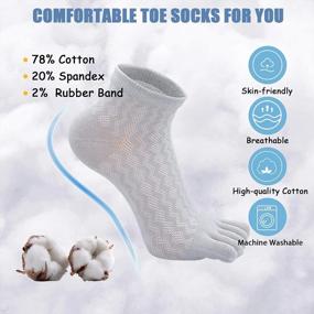 img 1 attached to Colorful Five Finger Animal Toe Socks For Women, Funny Casual Cotton Crew Socks By CaiDieNu