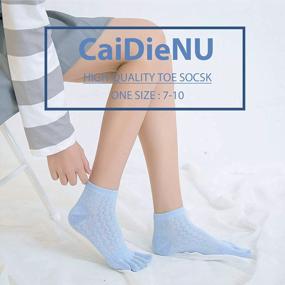 img 2 attached to Colorful Five Finger Animal Toe Socks For Women, Funny Casual Cotton Crew Socks By CaiDieNu