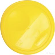 rubbermaid yellow plastic lid dia logo