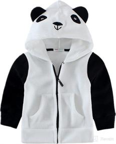 img 4 attached to 🧥 Cozy and Adorable: LittleSpring Cute Kids Fleece Jacket with Hood Cartoon Warmth