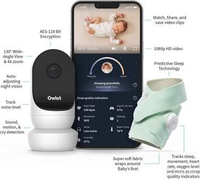 img 2 attached to 👶 Owlet Dream Duo HD Video Baby Monitor with 2nd Gen Camera & Dream Sock: Track Heart Rate & Oxygen as Sleep Quality Indicators