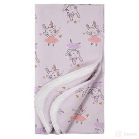 img 1 attached to 👶 Gerber Baby 4-Pack Flannel Receiving Blanket, Bunny Ballerina Pink, Universal Size